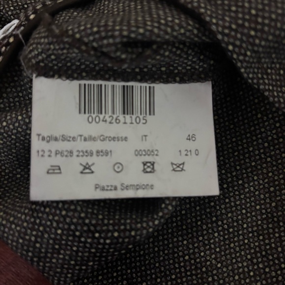 Piazza Sempione Brown Wool Tweed Dress Pants - Picture 5 of 6